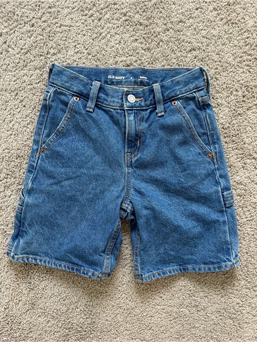 Old Navy Blue Denim Baggy Carpenter Shorts